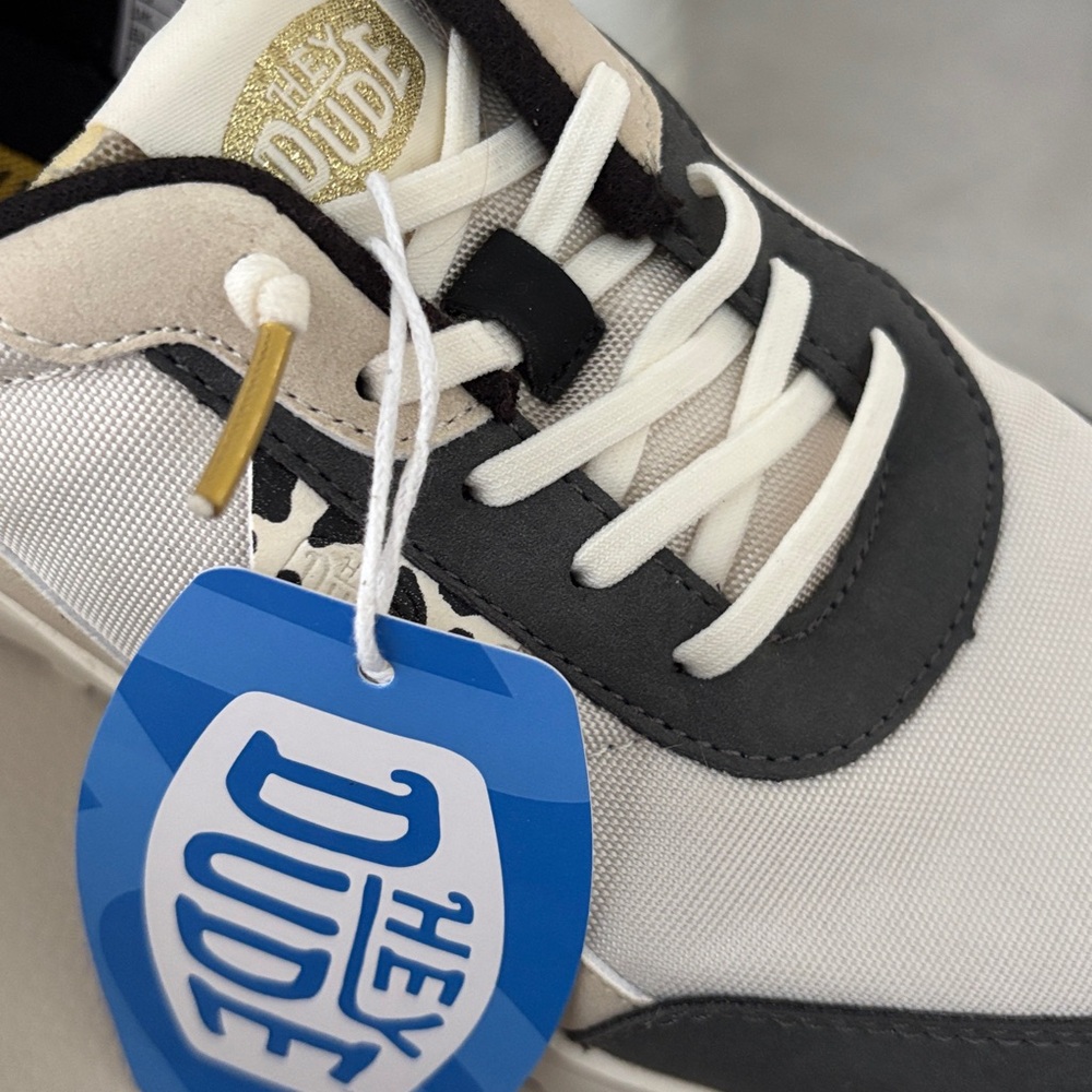Hey Dude Cream and Black Casual Shoes - Picture 5 of 6